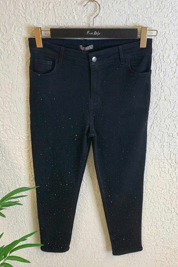 SERPME TAŞ BASKILI SKINNY JEAN