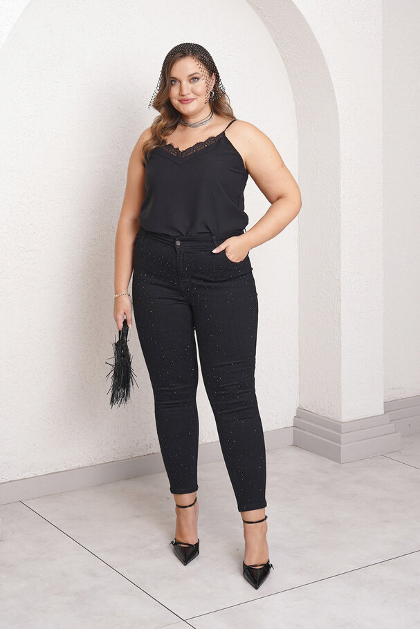 SERPME TAŞ BASKILI SKINNY JEAN