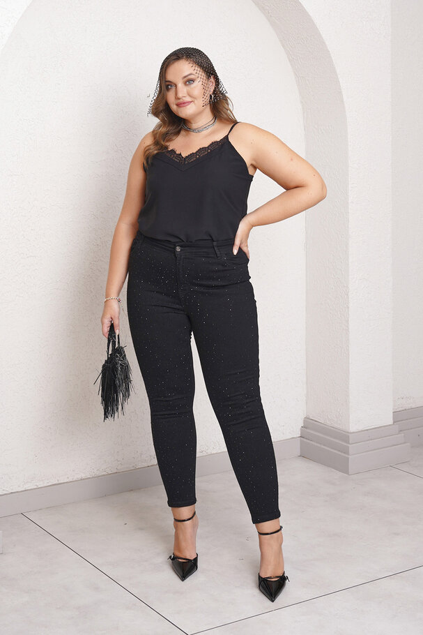 SERPME TAŞ BASKILI SKINNY JEAN