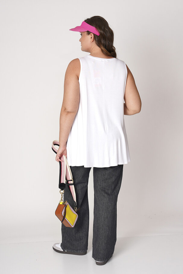 SLEEVELESS V-NECK TOP