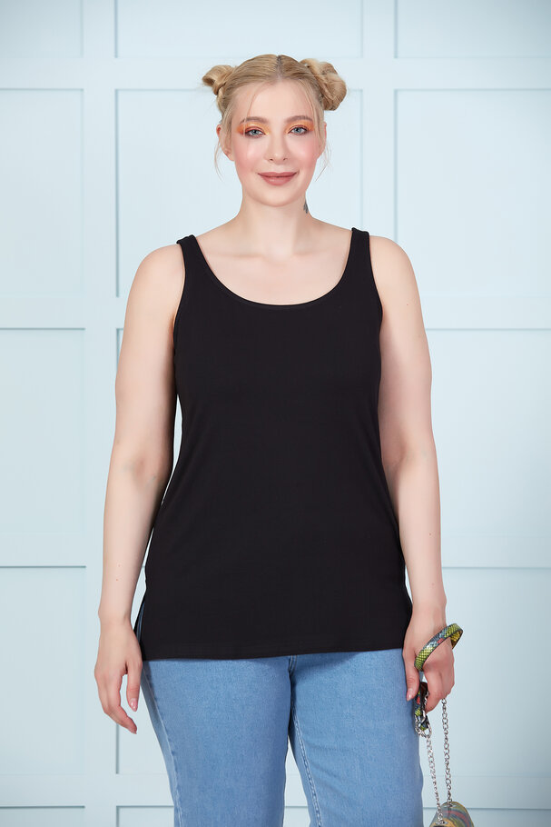 SLEEVELESS ROUND NECK TOP