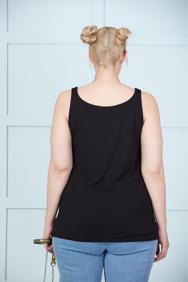 SLEEVELESS ROUND NECK TOP