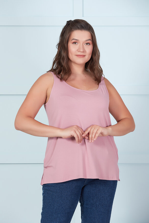 SLEEVELESS ROUND NECK TOP