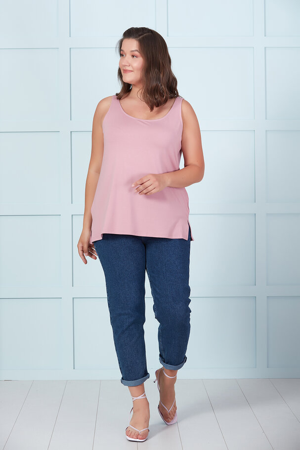 SLEEVELESS ROUND NECK TOP