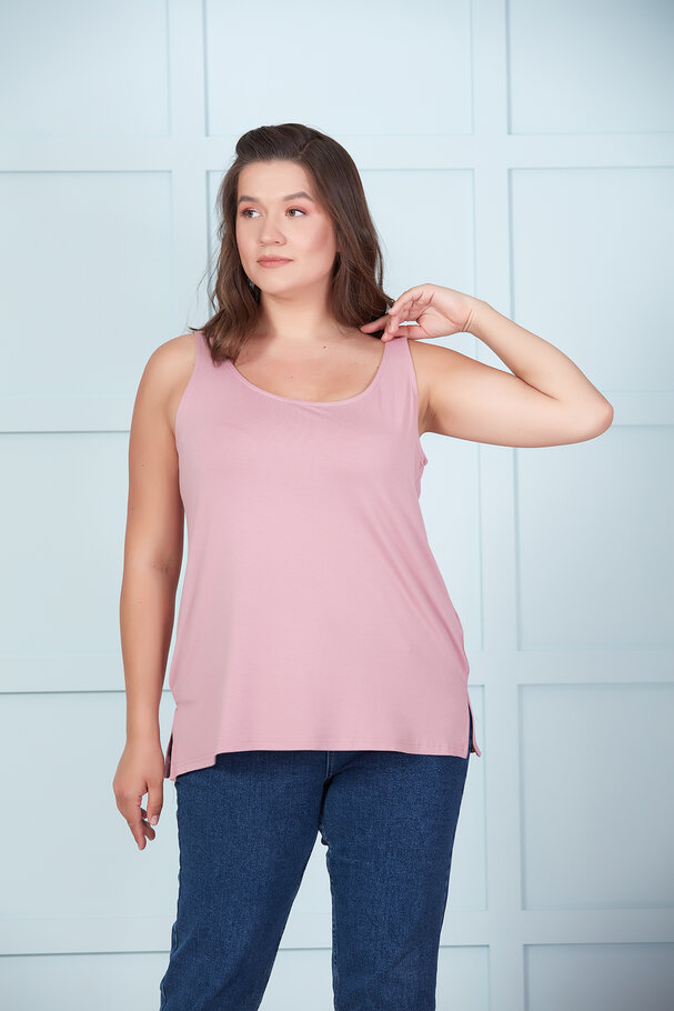SLEEVELESS ROUND NECK TOP