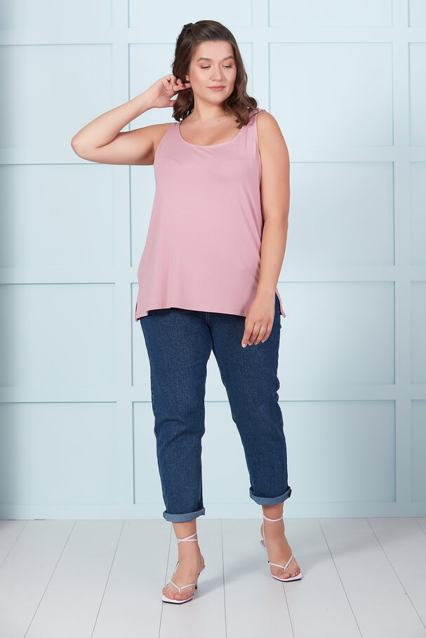 SLEEVELESS ROUND NECK TOP