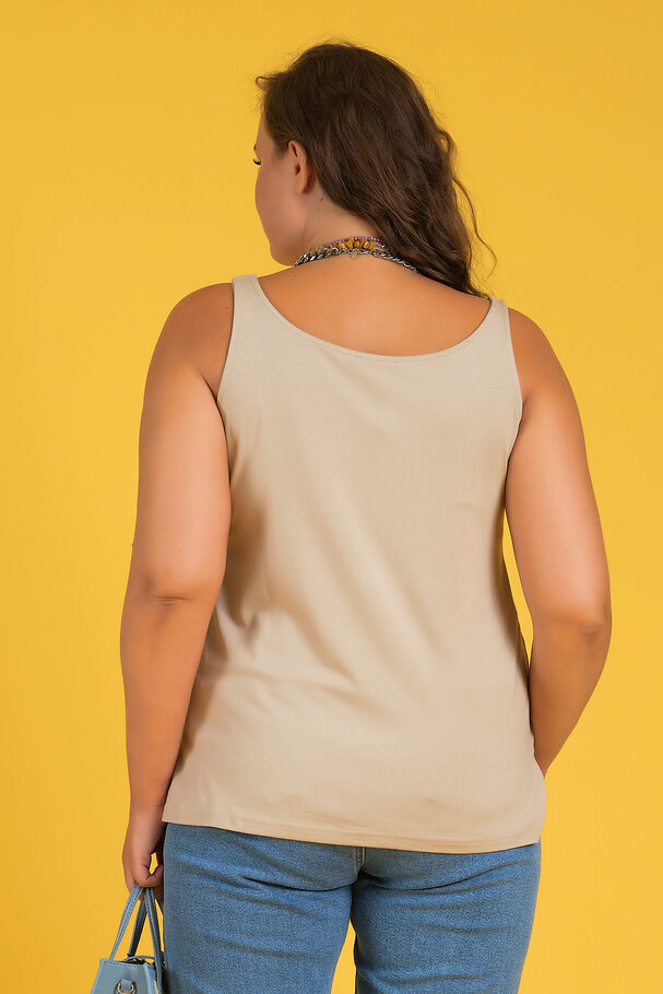 SLEEVELESS ROUND NECK TOP