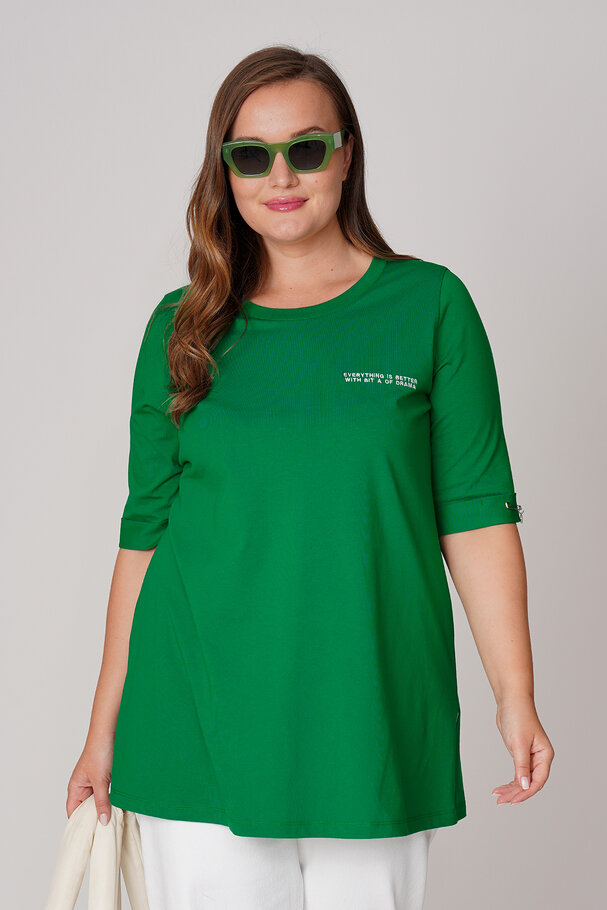 SLOGAN EMBROIDERED T-SHIRT