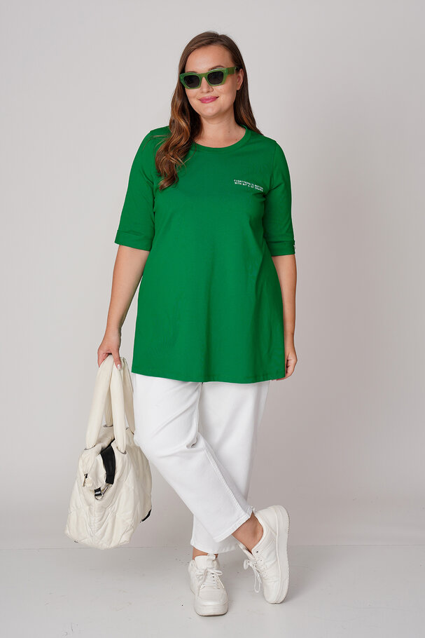 SLOGAN EMBROIDERED T-SHIRT