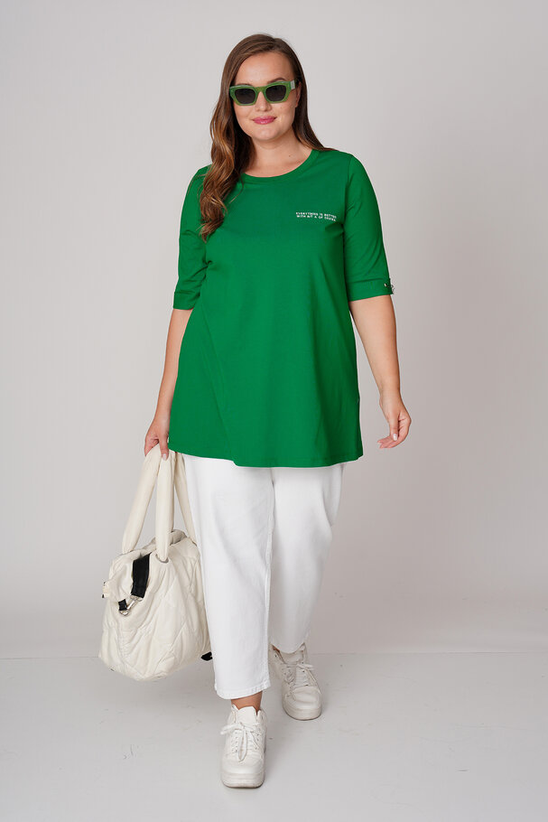 SLOGAN EMBROIDERED T-SHIRT