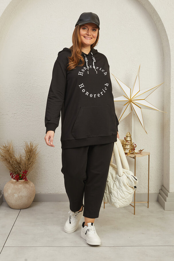 SLOGAN HOODIE AND TROUSERS SET