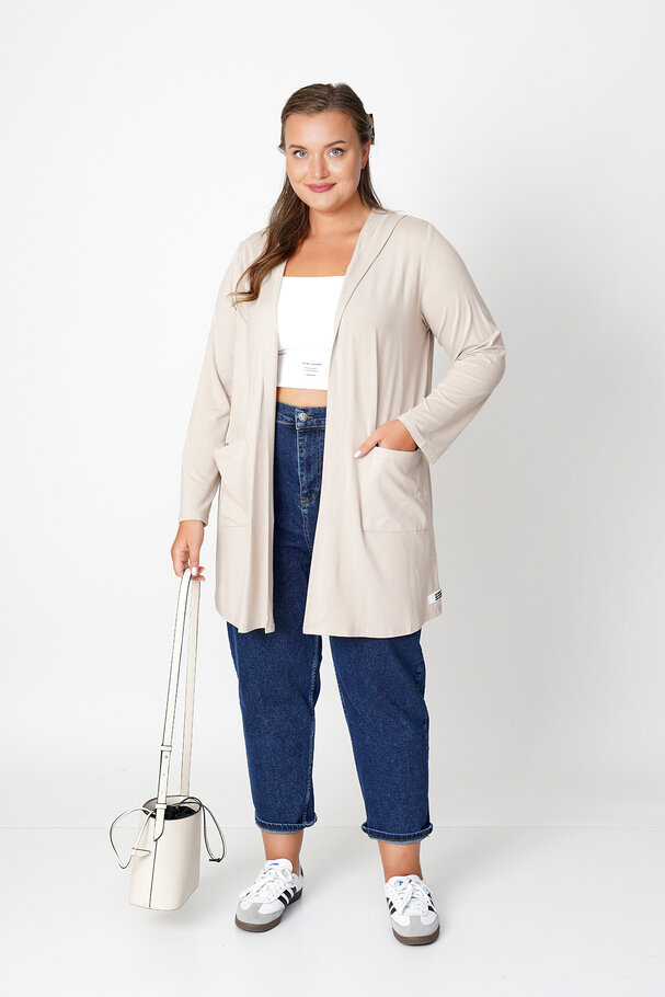 SOFT CARDIGAN WITH HOOD