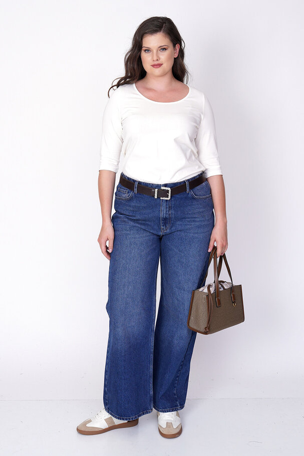 STRAIGHT-LEG HIGH-WAIST JEANS