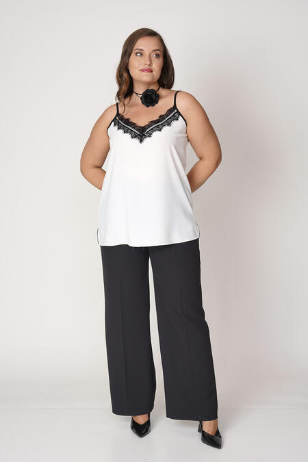  - STRAPPY SATIN FINISH TOP WITH CONTRAST LACE (1)