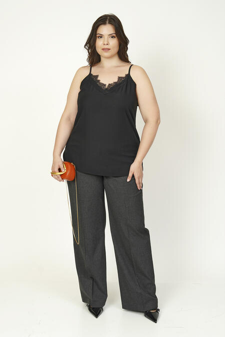 54115 - STRAPPY SATIN FINISH TOP WITH LACE DETAILS (1)  - STRAPPY SATIN FINISH TOP WITH LACE DETAILS (1)