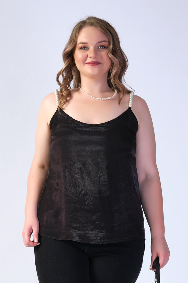 STRAPPY TOP WITH PEARL DETAIL