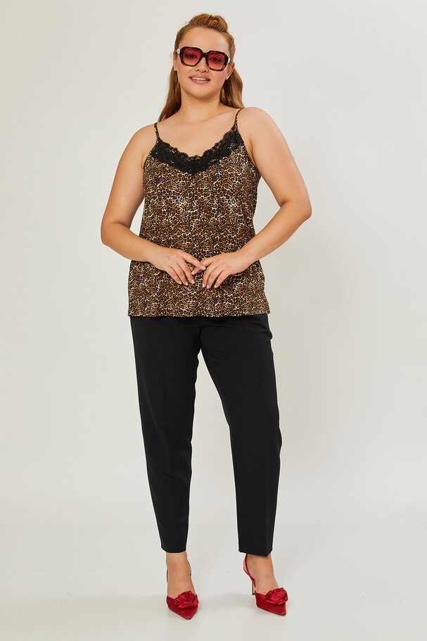 STRAPPY ANIMAL PRINT TOP