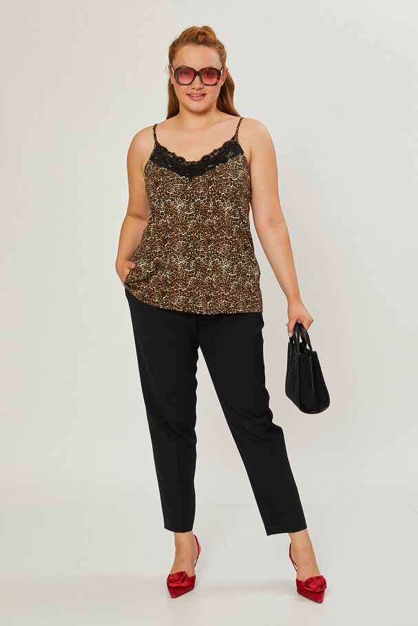 STRAPPY ANIMAL PRINT TOP