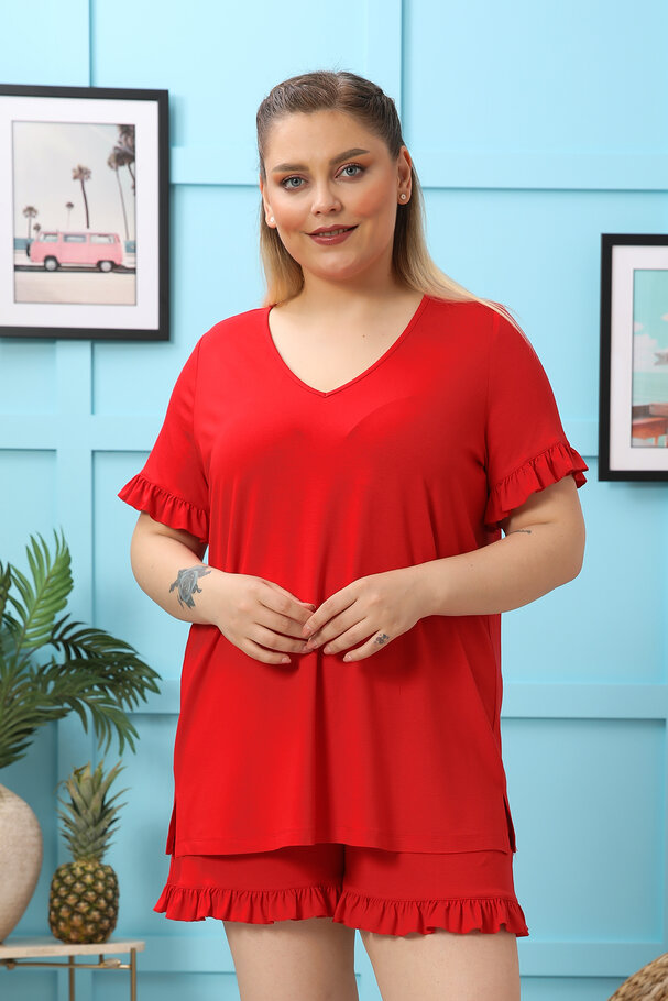STRETCH FRILLED SET