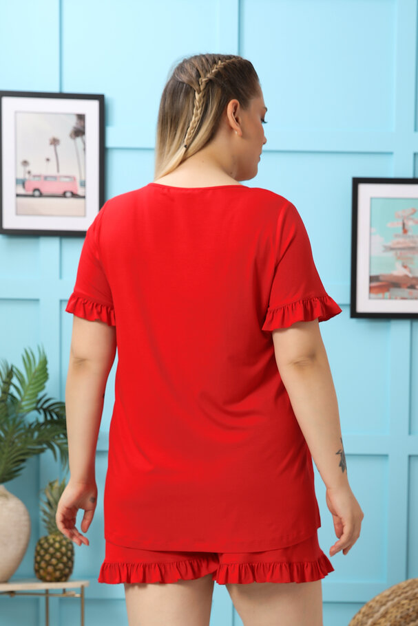 STRETCH FRILLED SET