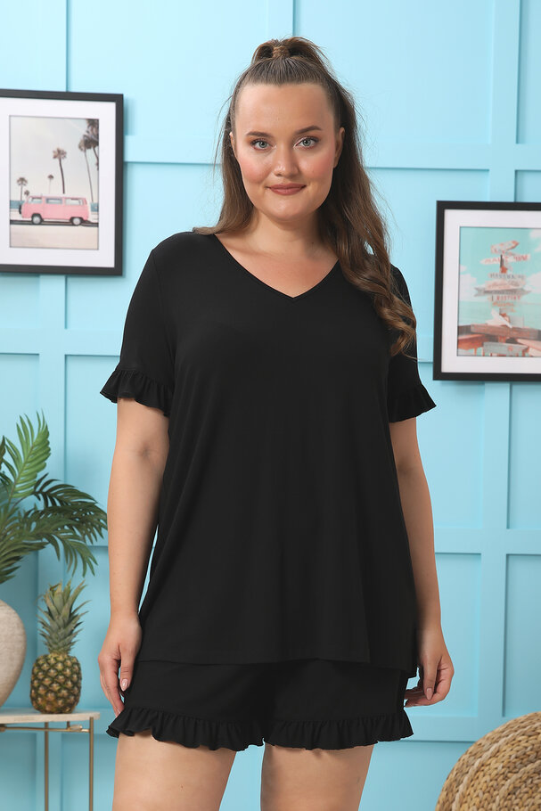 STRETCH FRILLED SET