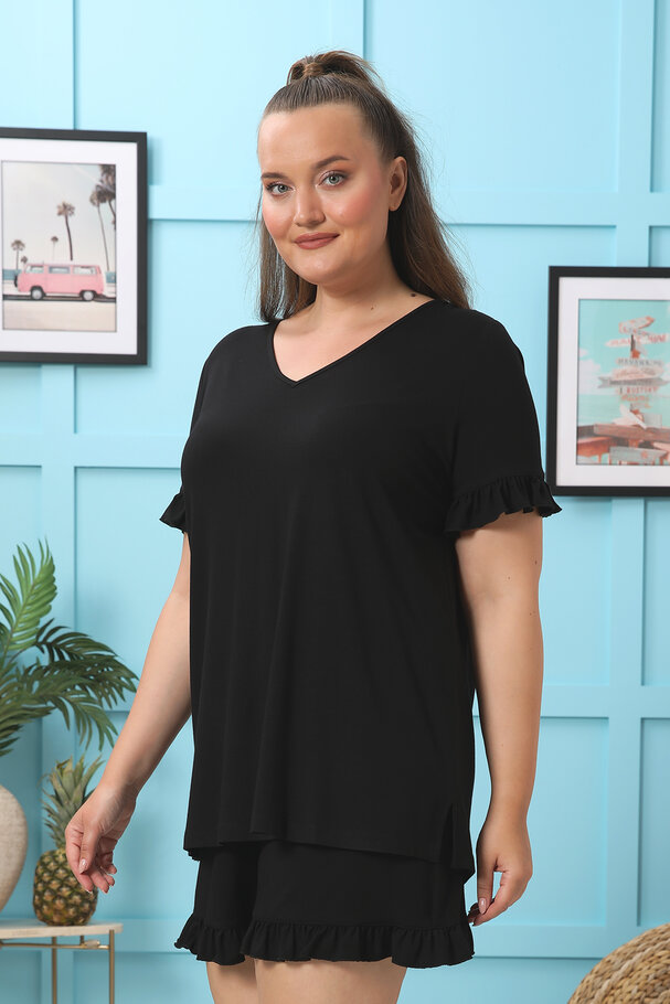 STRETCH FRILLED SET