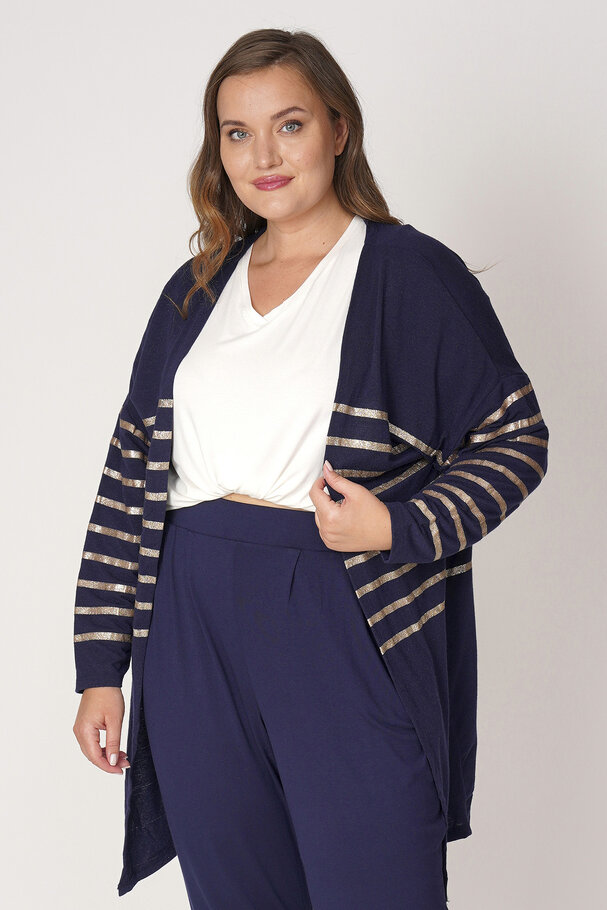 STRIPED KNIT CARDIGAN