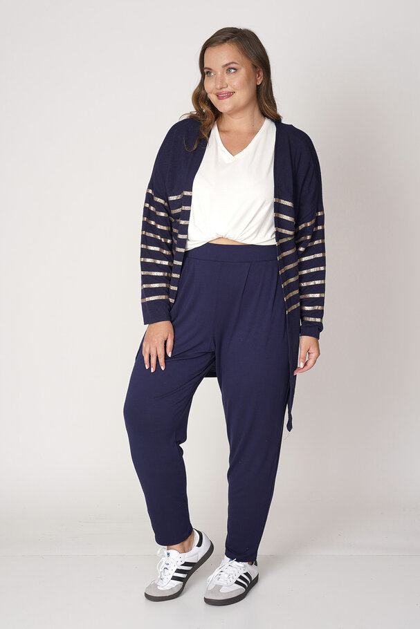 STRIPED KNIT CARDIGAN