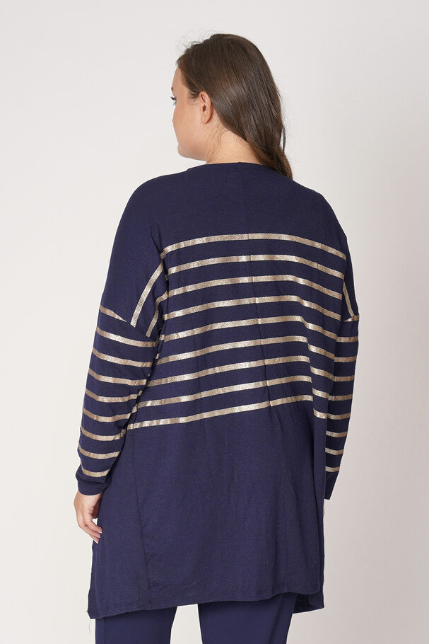 STRIPED KNIT CARDIGAN