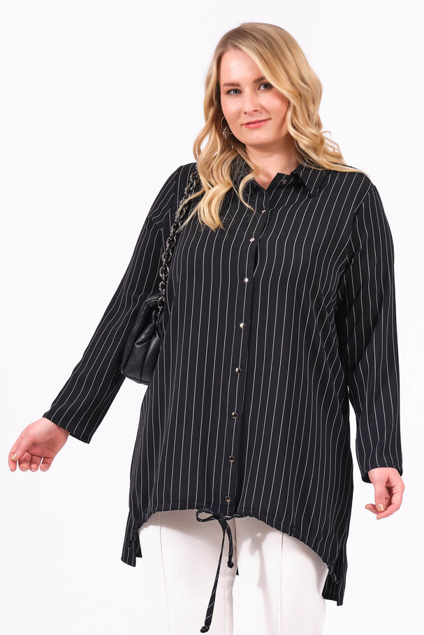 STRIPED SNAP BUTTON SHIRT
