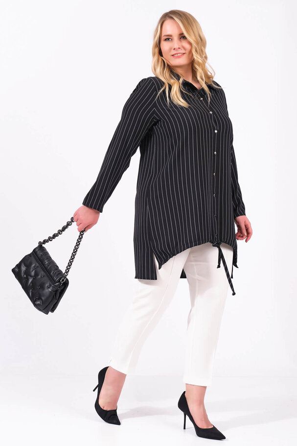 STRIPED SNAP BUTTON SHIRT