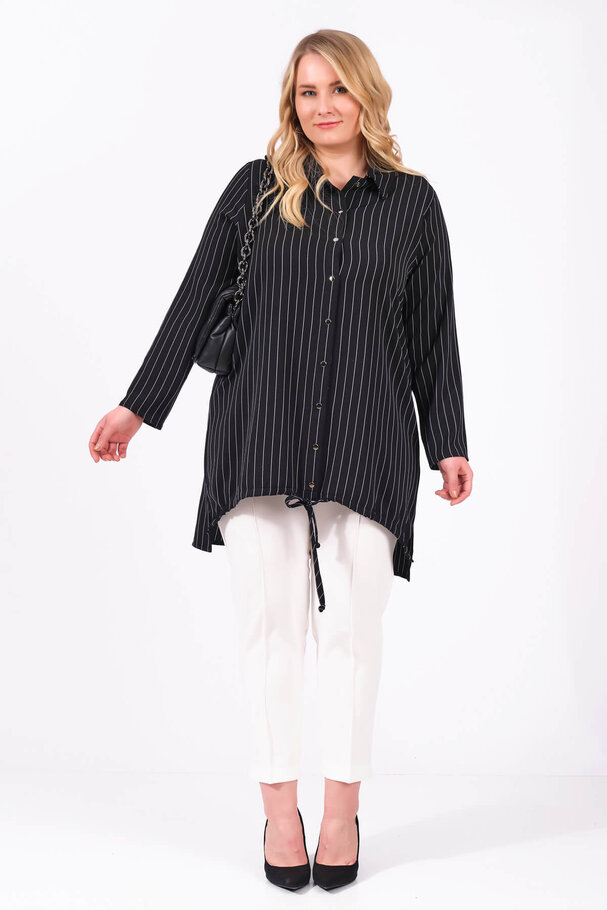 STRIPED SNAP BUTTON SHIRT