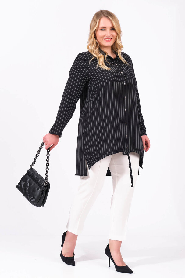 STRIPED SNAP BUTTON SHIRT