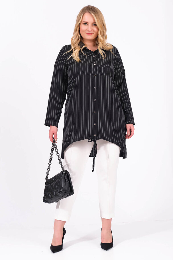 STRIPED SNAP BUTTON SHIRT