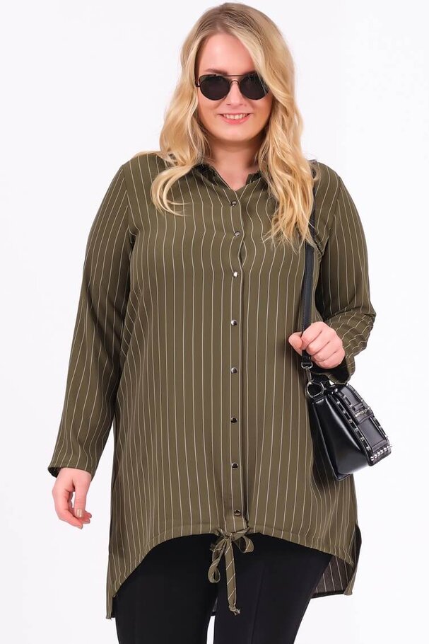 STRIPED SNAP BUTTON SHIRT