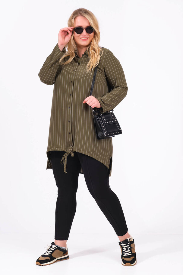 STRIPED SNAP BUTTON SHIRT