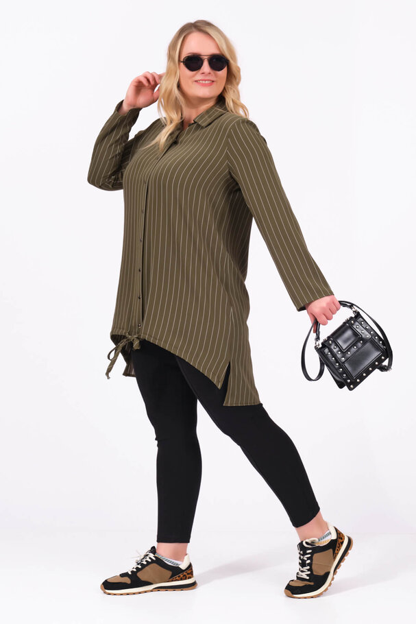 STRIPED SNAP BUTTON SHIRT