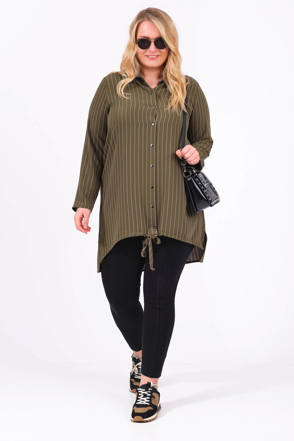 STRIPED SNAP BUTTON SHIRT