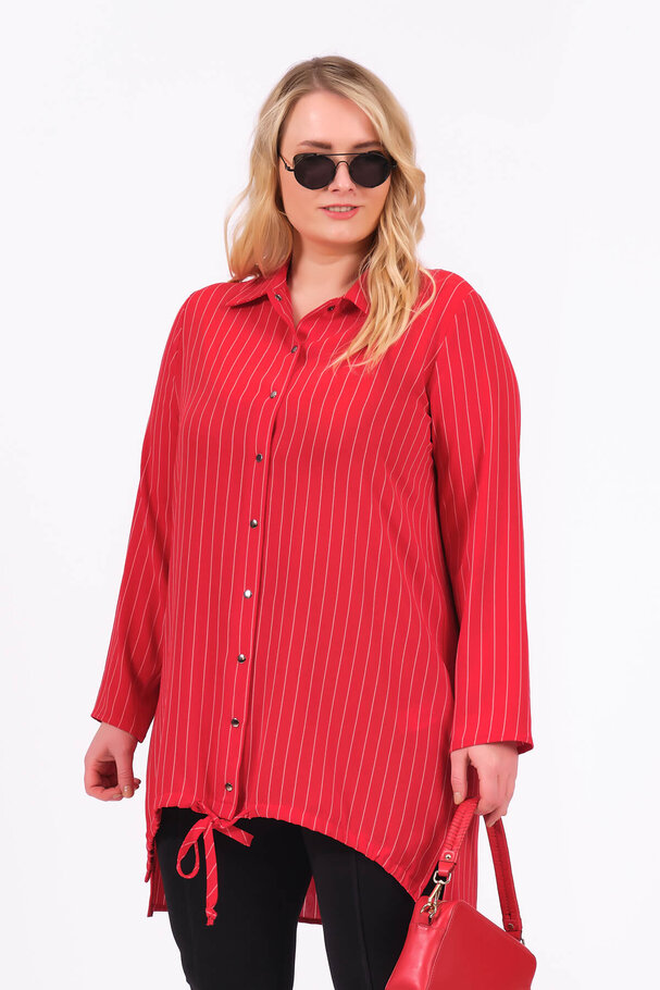 STRIPED SNAP BUTTON SHIRT