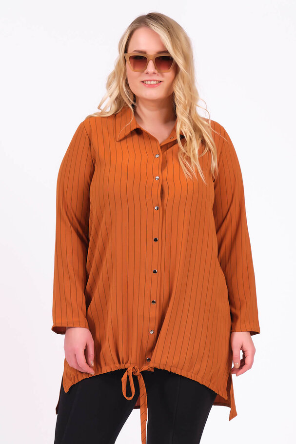 STRIPED SNAP BUTTON SHIRT
