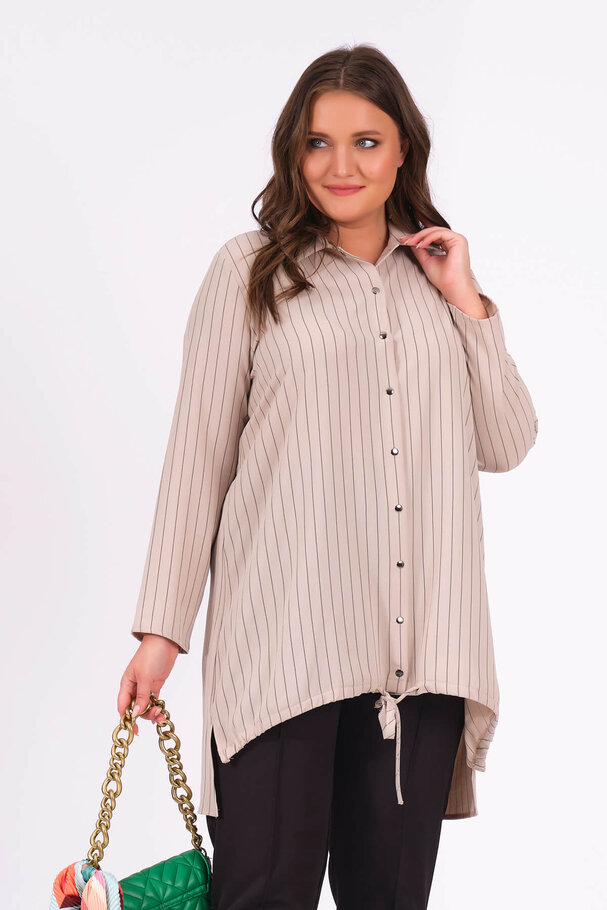 STRIPED SNAP BUTTON SHIRT