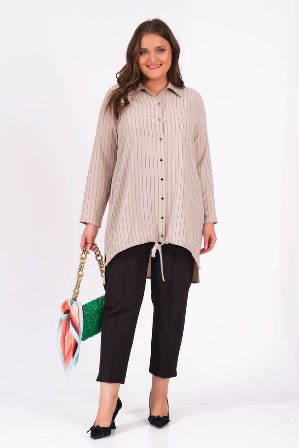 STRIPED SNAP BUTTON SHIRT