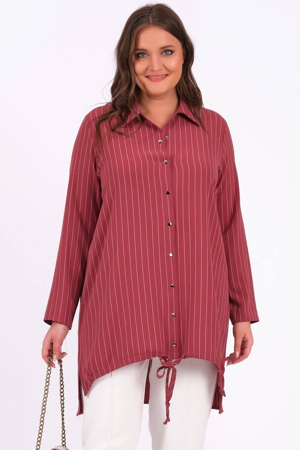 STRIPED SNAP BUTTON SHIRT