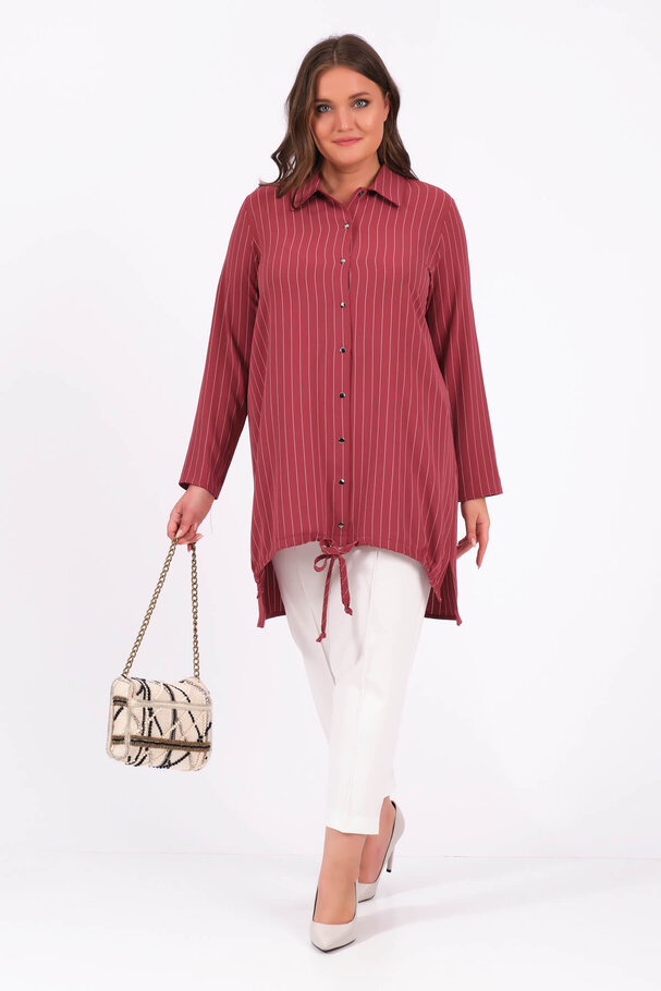 STRIPED SNAP BUTTON SHIRT