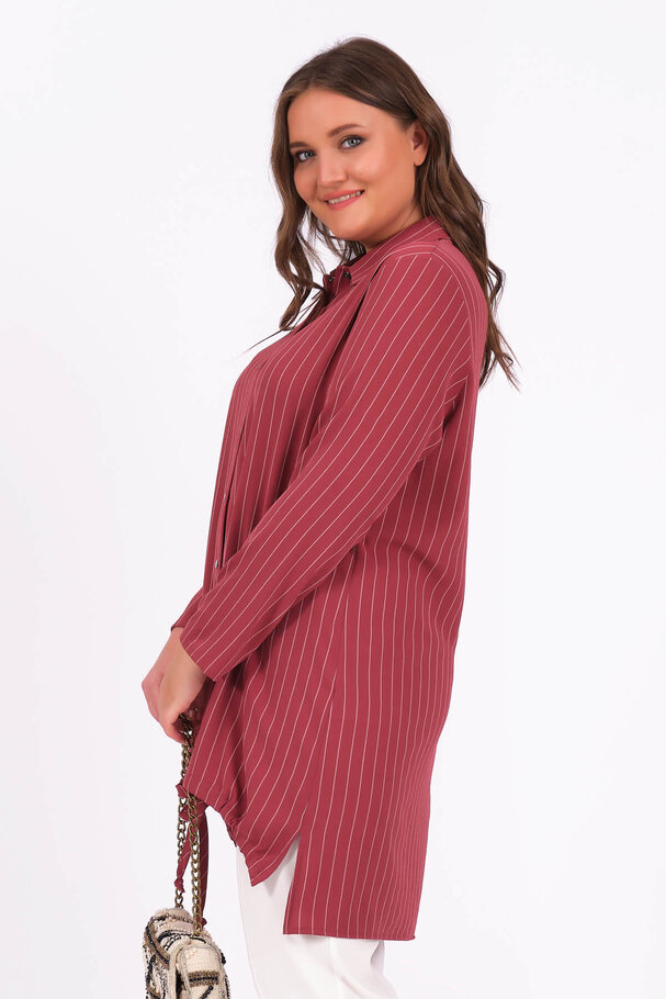 STRIPED SNAP BUTTON SHIRT