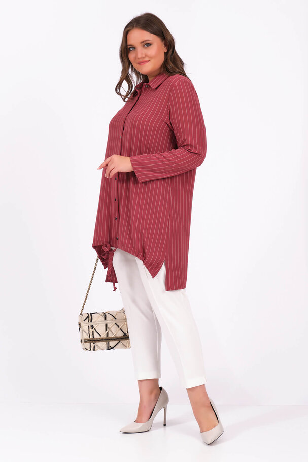 STRIPED SNAP BUTTON SHIRT