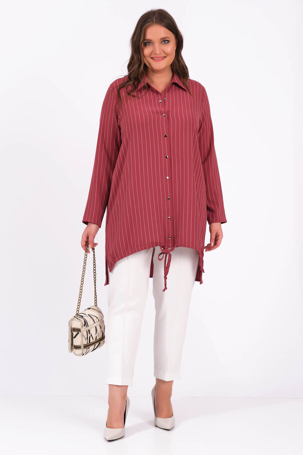 STRIPED SNAP BUTTON SHIRT