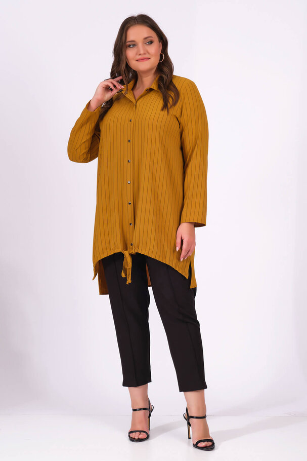 STRIPED SNAP BUTTON SHIRT