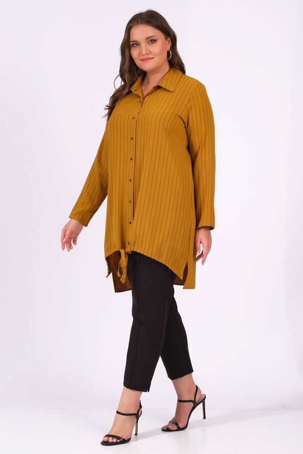 STRIPED SNAP BUTTON SHIRT