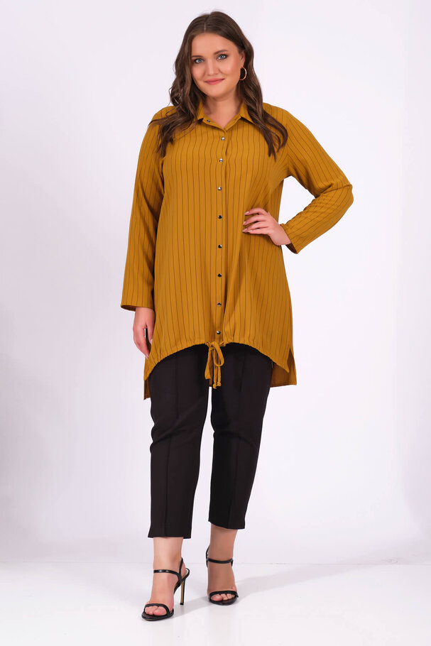 STRIPED SNAP BUTTON SHIRT